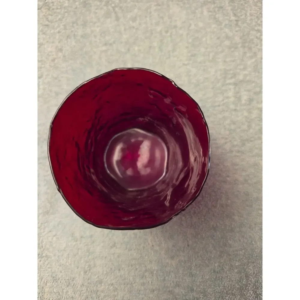 Vintage Morgantown Seneca Driftwood Crinkle Ruby Red Glass Tumbler Replacement